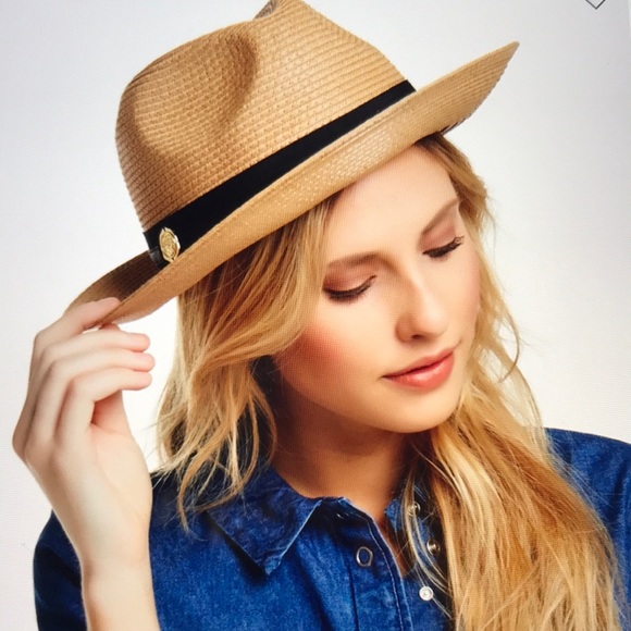 Vince Camuto Panama Hat Nwot Tan 